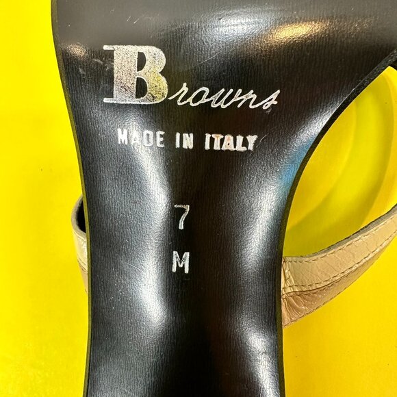 Bravo Browns Made in Italy Leather Women's Slip-on heels, US Size 7M - Picture 5 of 9